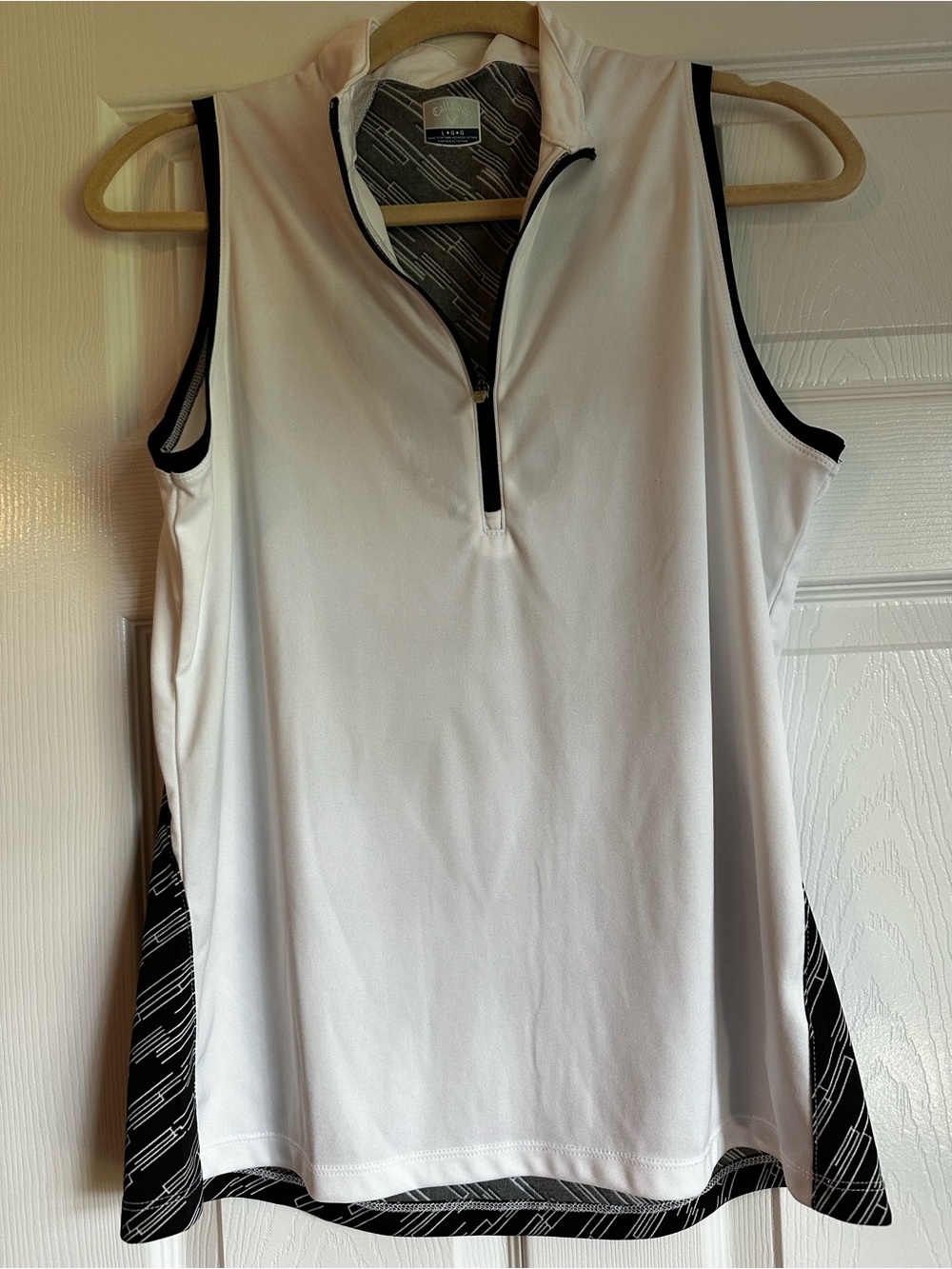 Callaway White Sleeveless Golf Tank and Skort Set with Black Trim